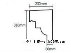 产品分解图型 - 檐口线，型号：SX311-YK-3，规格：230x310mm(3) - 东营三象EPS建材 dy.sx311.cc